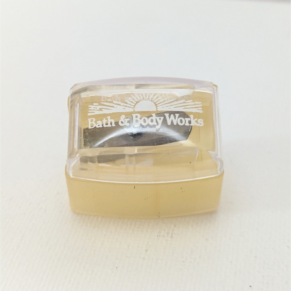 Vintage Bath & Body Works Eye & Lip Liner Pencil Sharpener Makeup Yellow RARE